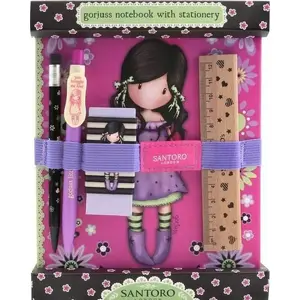 Santoro Notes with School Supplies - You Brought Me Love, stationery set
