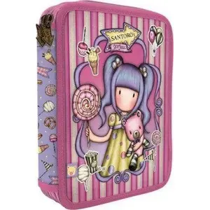 Double pencil case with supplies Santoro Gorjuss First Prize — model 490955