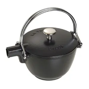 Teapot Staub 1.15 L cast iron round black — Staub 40509-421-0