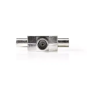 Coaxial connector Nedis CSGB40950ME — coax male to coax male, polybag packaging