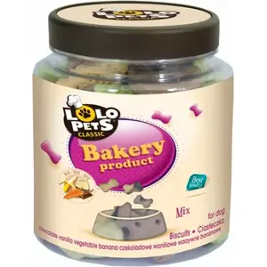 Kucēnu kārums LOLO PETS CLASSIC Classic Ciastka - dzīvnieku formu cepumi stikla burkā, 210 g