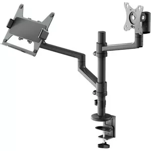 Monitor mount WENTRONIC Goobay Deluxe 74417 with laptop arm, black