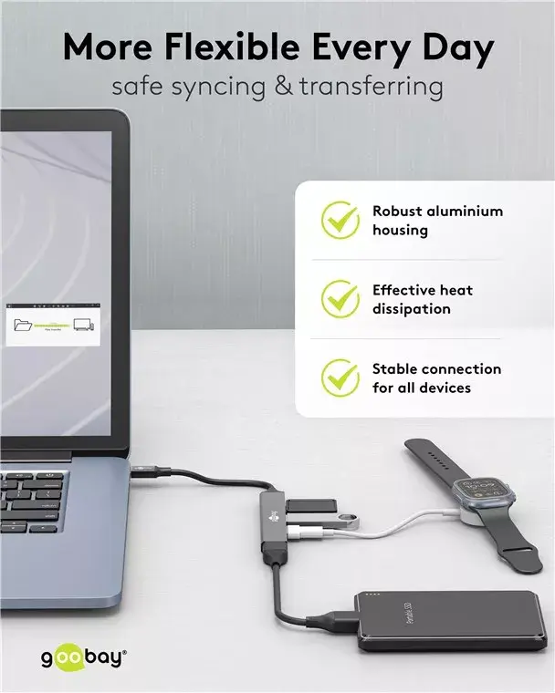 USB centrmezgls Goobay 74457 Type-C Photo 2