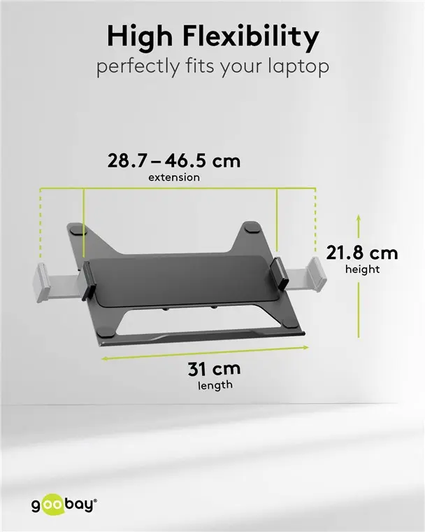 Goobay 70818 Laptop Stand Black Photo 4