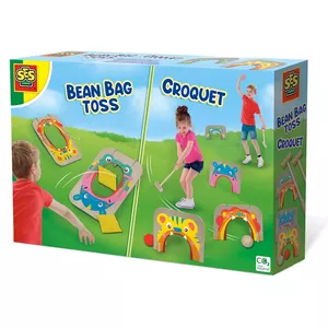 Kick game set SES Creative Croquet and bean bag toss — for ages 4–12