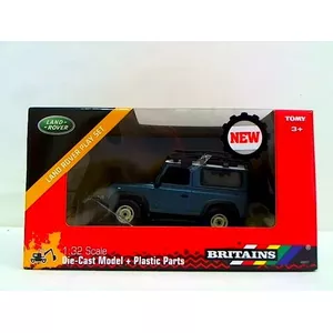 TOMY Land Rover Defender ar Britains transportlīdzekli un aksesuāriem, modelis 157581