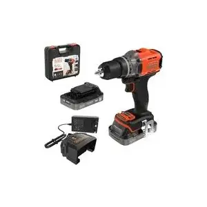 Аккумуляторная дрель-шуруповерт Black & Decker BCD382D2XK 18 В с 2 аккумуляторами 2 А·ч