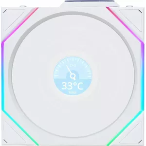 Lian Li UNI FAN TL Wireless LCD 120 White — 120mm PWM fan with wireless LCD controller