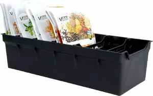 Vilde Spice Bag Organizer, Black Plastic Storage Container