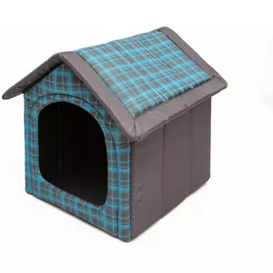 Dog house Hobbydog R2 Blue Checkered — indoor/outdoor pet shelter, model R2