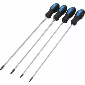 saTra Torx skrūvgriežu komplekts S-4SST — 4 gab., īpaši gari Torx skrūvgrieži