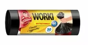 Trash Bags Anna Zaradna 60 L HDPE, 50 pcs, Black