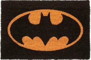Durvju paklājs 40 x 60 cm PVC un kokosšķiedra, melns — No name