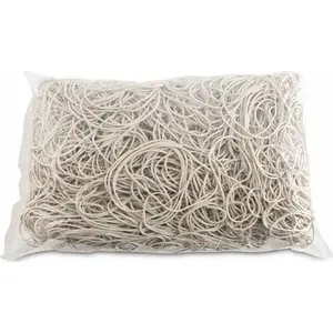 Резинки Office Products (recepturki), диаметр 70 мм, сечение 1,5×1,5 мм, 60% каучука, 1000 г упаковка, белые