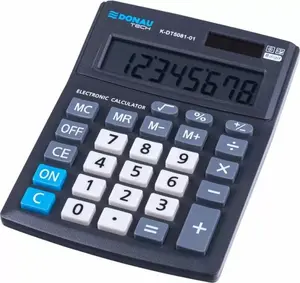 Desktop calculator Donau TECH OFFICE K-DT5081-01, 8-digit display, 137×101×30 mm, black
