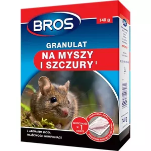 Rodenticide granules BROS 140 g — bait for mice and rats, ready-to-use