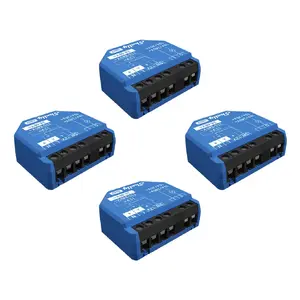 Умный выключатель Shelly 1 Gen3 — беспроводной, 240 В AC, пластиковый корпус, 42×16×37 мм, упаковка 4 шт.