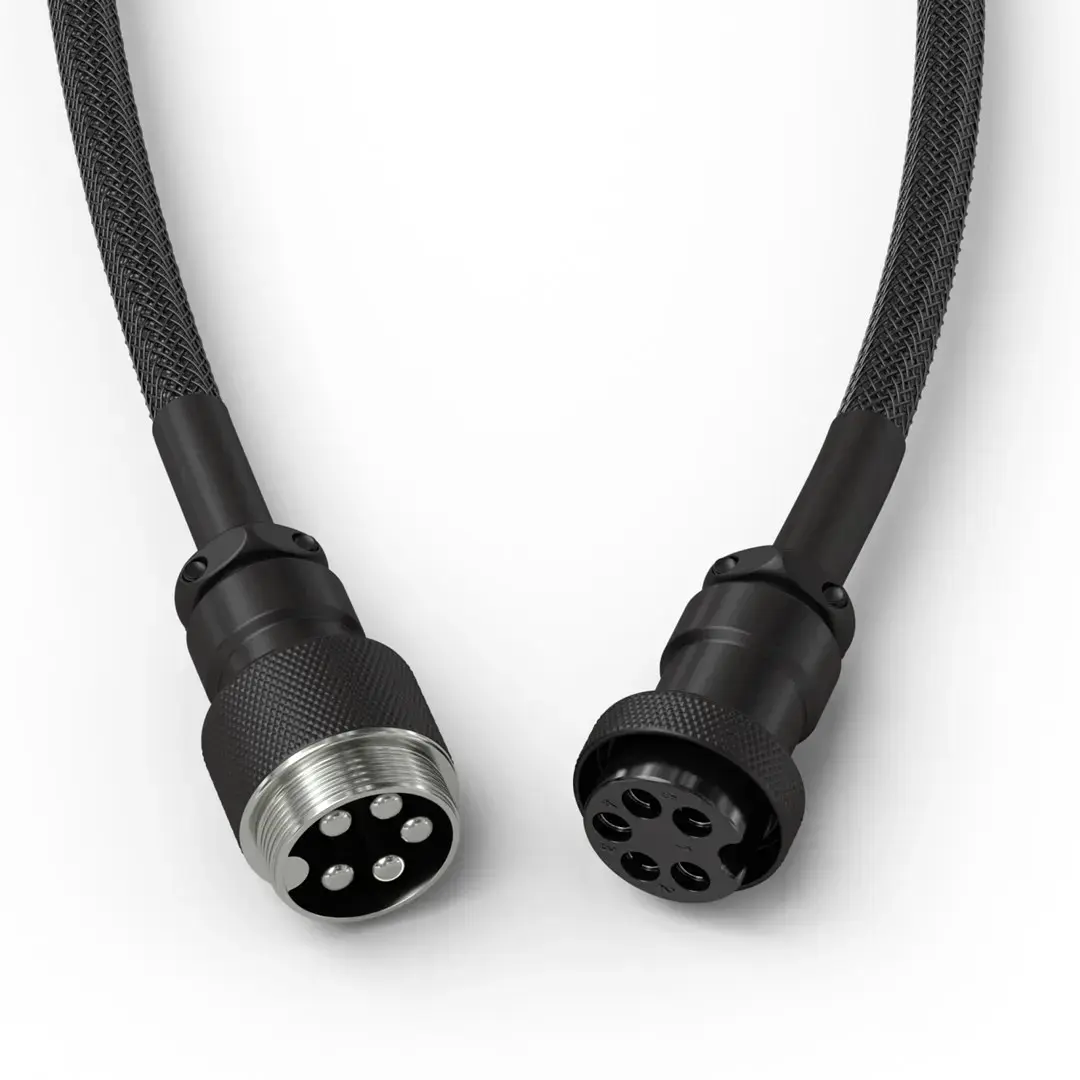 Спиральный USB-кабель GLORIOUS GMMK Phantom Black 1,5 м Photo 5