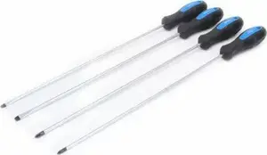 Satra SUPER LONG SCREWDRIVERS 4pcs S-4SSG — set of 4 long screwdrivers, assorted heads