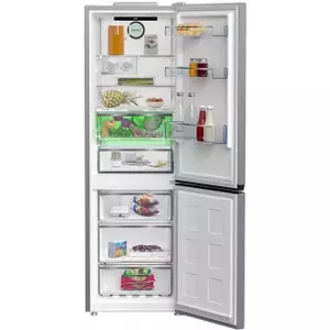 Refrigerator BEKO B5RCNA365ZXB, 365 L, NoFrost AeroFlow, EverFresh+ vegetable drawer, Inverter Compressor, Countertop depth