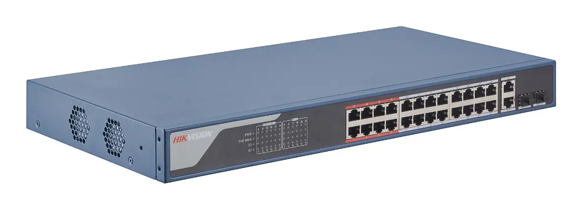Hikvision DS-3E1326P-EI(B) pārvaldāms Fast Ethernet tīkla