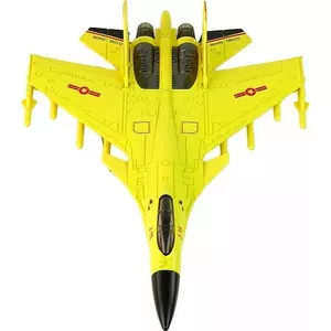 LEANToys kaujas lidmašīna ar bremzējošu piedziņu 1:72 mērogā, dzeltena