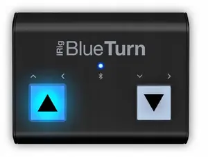 Foot Controller ik multimedia iRig BlueTurn Bluetooth wireless MIDI page turner for tablets and smartphones