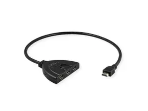 VALUE HDMI video switch 14.99.3567, HDMI, 4K (3840x2160) 60 Hz, 3-input, black