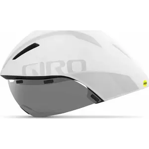 Шлем для триатлона/раздельного старта GIRO AEROHEAD INTEGRATED MIPS размер S (51–55 см) матовый белый/серебристый