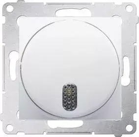 Electrical switch Kontakt-Simon DDS1.01/11, plastic housing, white, 230 V, IP20, 75×46.5 mm