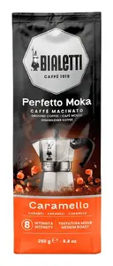 BIALETTI Perfetto Moka Caramello Ground Coffee Medium Roast 250 g