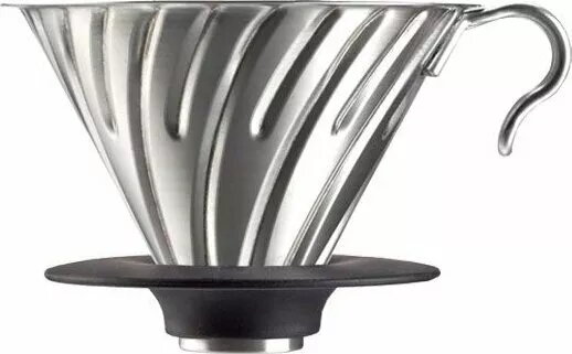 HARIO metāla Drip V60-02 nerūsējošā tērauda