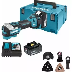 Multitool Makita DTM52RFJX2 18V, cordless oscillating multi-tool, includes 2x3.0Ah batteries