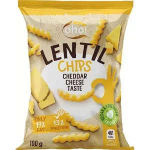 Snack chips Naujasis Nevezis red lentil chips Cheddar flavor 100 g