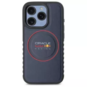 Phone hardcase red bull RBHMP15X24PUILVR for iPhone 15 Pro Max 6.7" navy leather MagSafe
