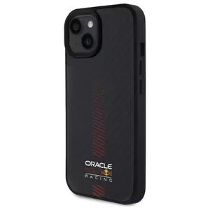 Hardcase phone case red bull RBHMP15S24CFGSMK for iPhone 15 6.1" — black carbon fiber, MagSafe compatible