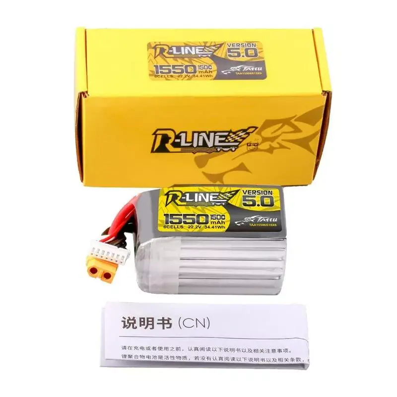 LiPo аккумулятор Tattu R-Line Version 5.0 1550mAh 22.2V 6S Photo 5