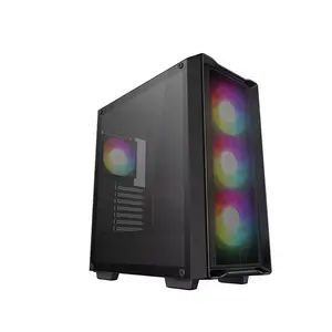 PC Case DeepCool CC560 MESH V2 Mid Tower, ATX/microATX, Tempered Glass, RGB Fans, 370 mm GPU, 165 mm CPU Cooler, Front 240/Top 240 Radiator Support
