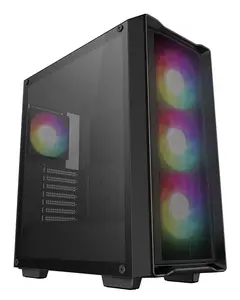 DeepCool CC560 MESH V2 Midi Tower PC Case, Black, Tempered Glass, 4x 120mm Fans