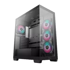 PC case DeepCool CG580 4F Midi Tower — ATX/ITX/MicroATX, tempered glass, 3×120mm+1×120mm fans, 2×3.5" & 2×2.5", USB-A×2 USB-C×1, black