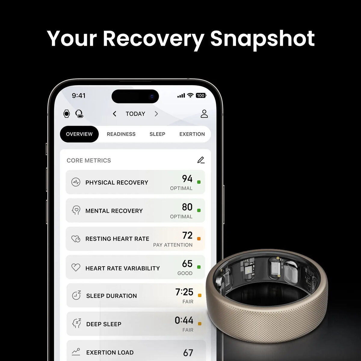 Amazfit Helio Ring Titanium Smart Ring Size 12 Photo 3