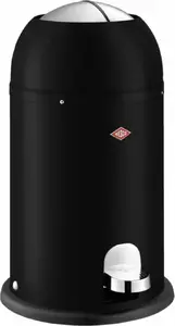Trash can WESCO Kickmaster Jr. Model 112764, black matte, pedal-operated small bin