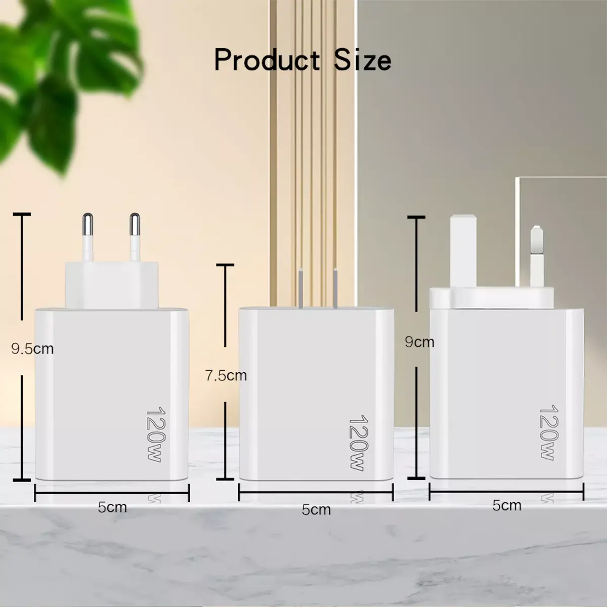Riff RF-120W lādētājs 120 W, USB-A QC3.0, 3x USB-C Photo 6