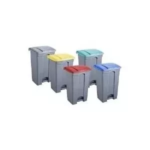 Trash Can Helit H2402318 90L Square Plastic White Yellow