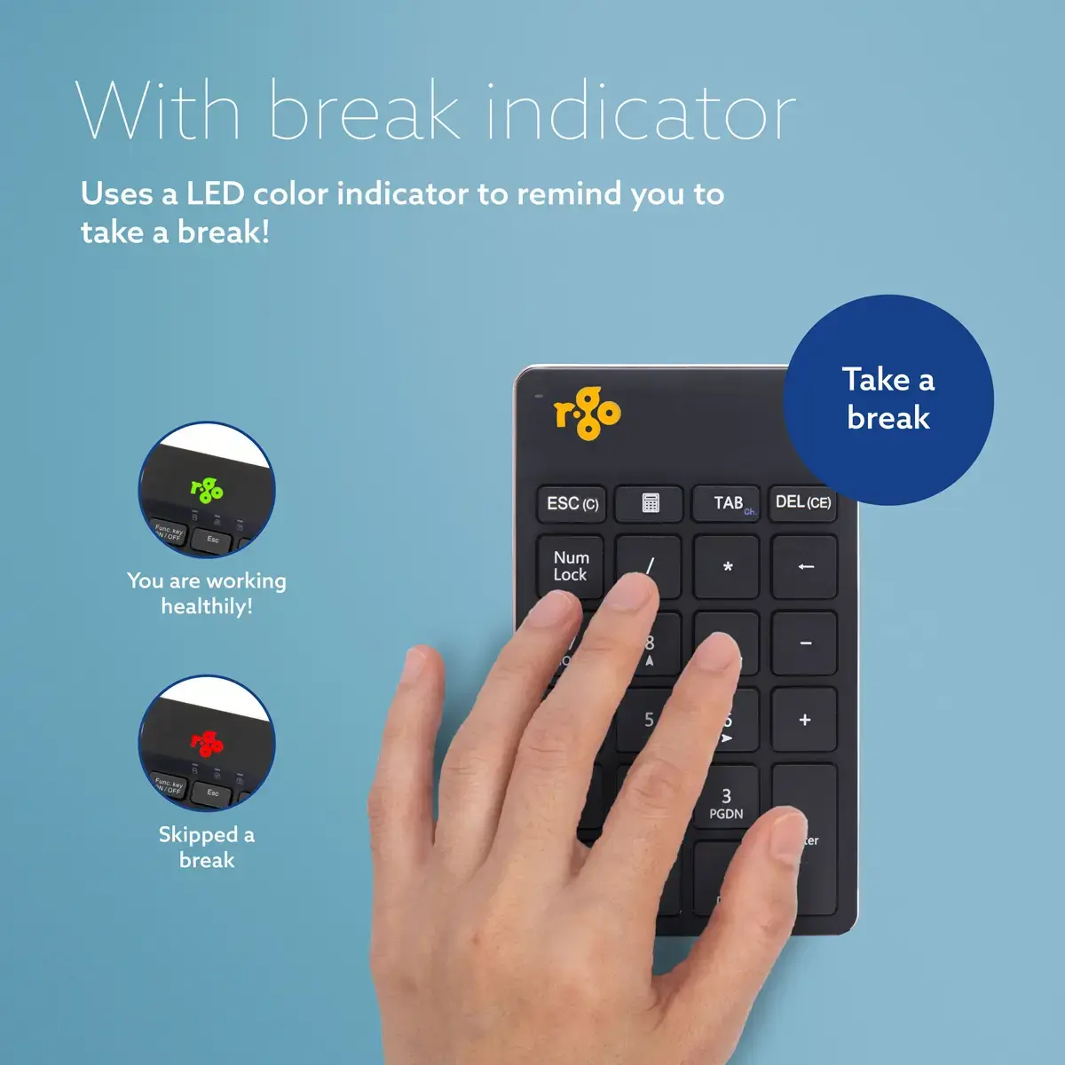 R-GO Tools R-Go Numpad Break Ergonomic Numeric Keypad Photo 5