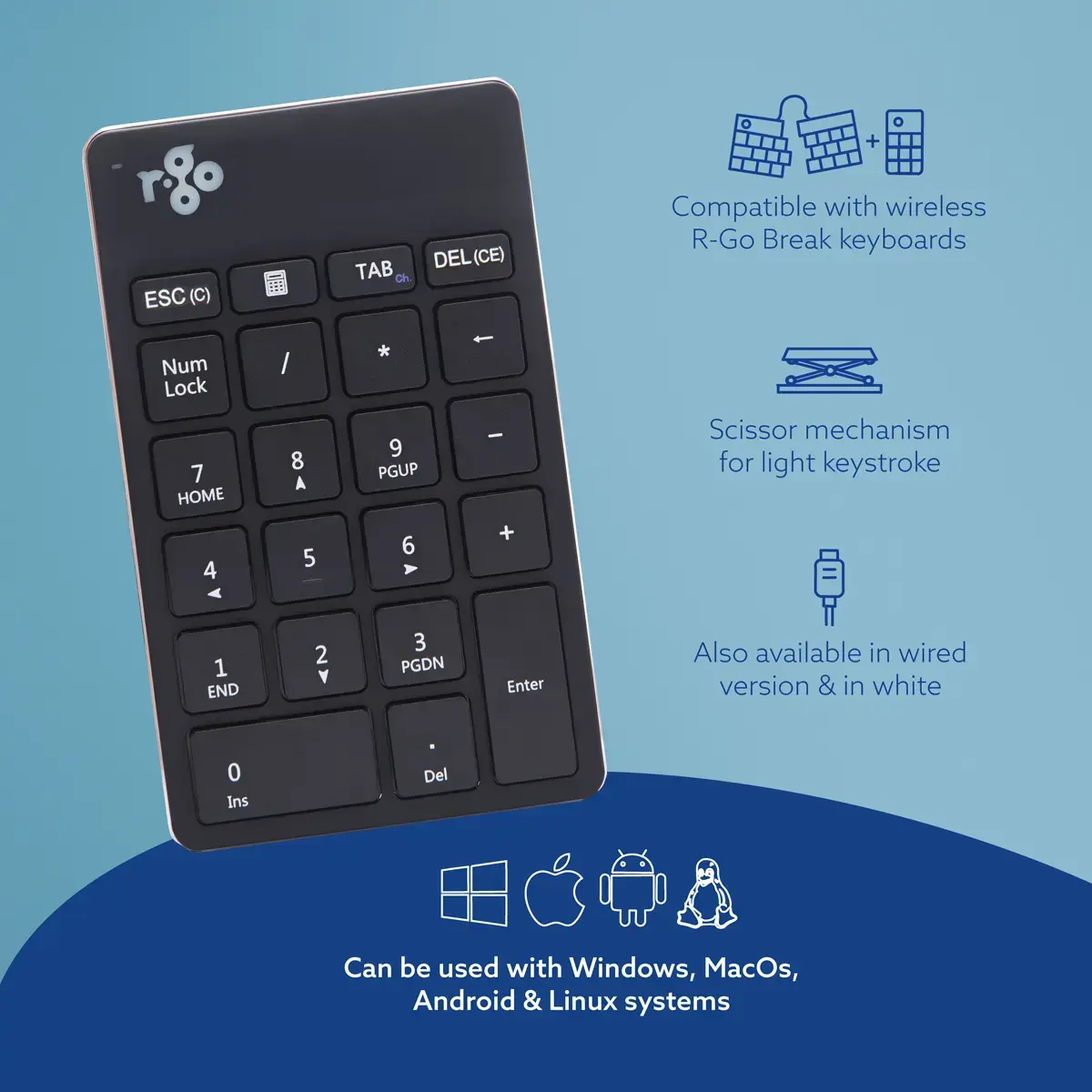 R-GO Tools R-Go Numpad Break Ergonomic Numeric Keypad Photo 7