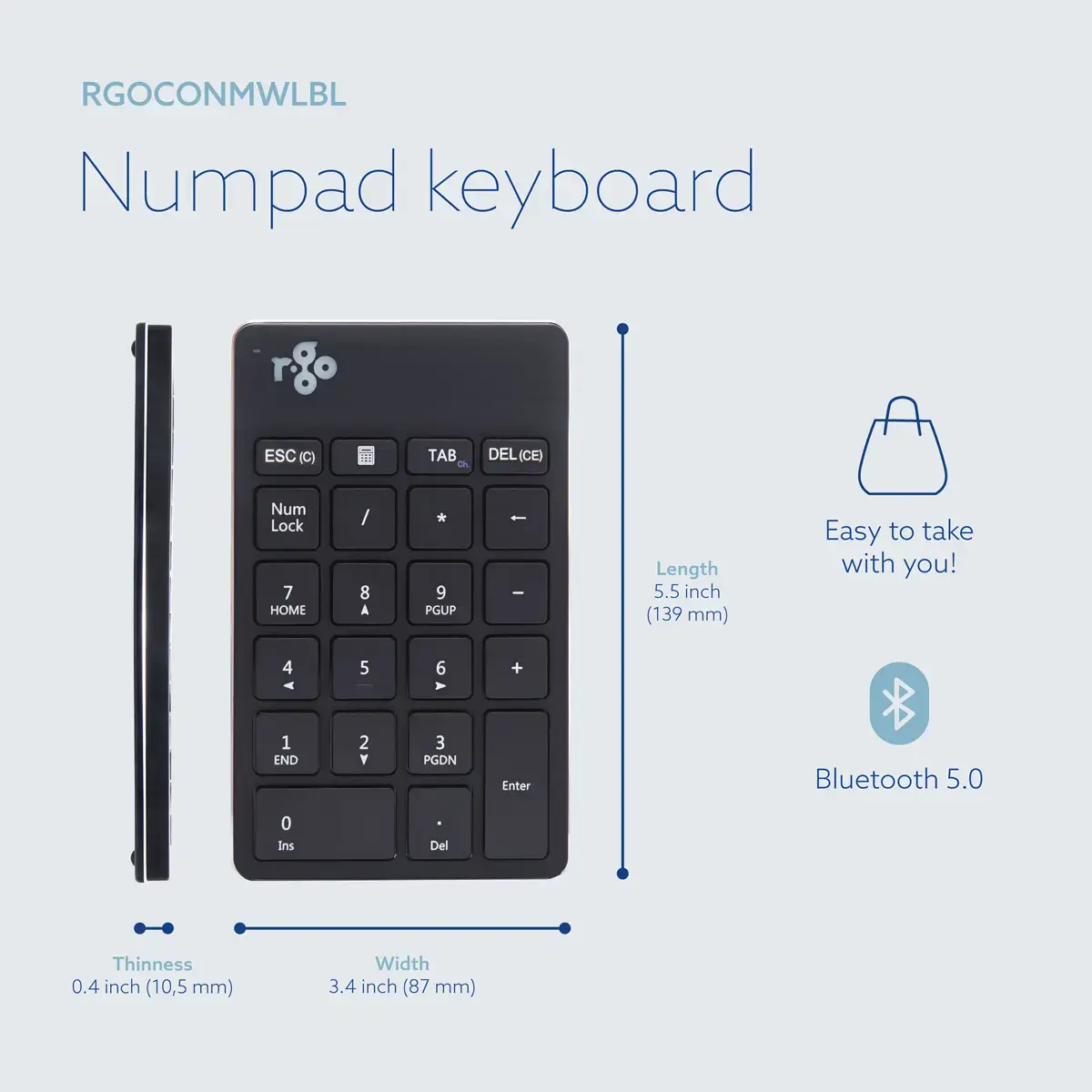 R-GO Tools R-Go Numpad Break Ergonomic Numeric Keypad Photo 8