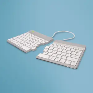 R-Go Tools Эргономичная клавиатура R-Go Split Break Беспроводная Bluetooth QWERTY US Ножничный переключатель Белая