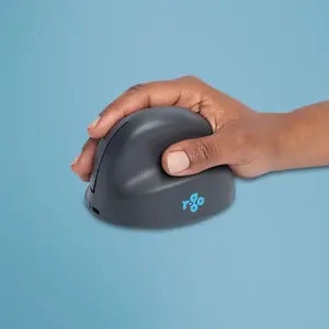 R-GO Tools R-Go HE Basic Vertical Ergonomic Mouse Medium Right-Handed Bluetooth Optical 1600 DPI Grey
