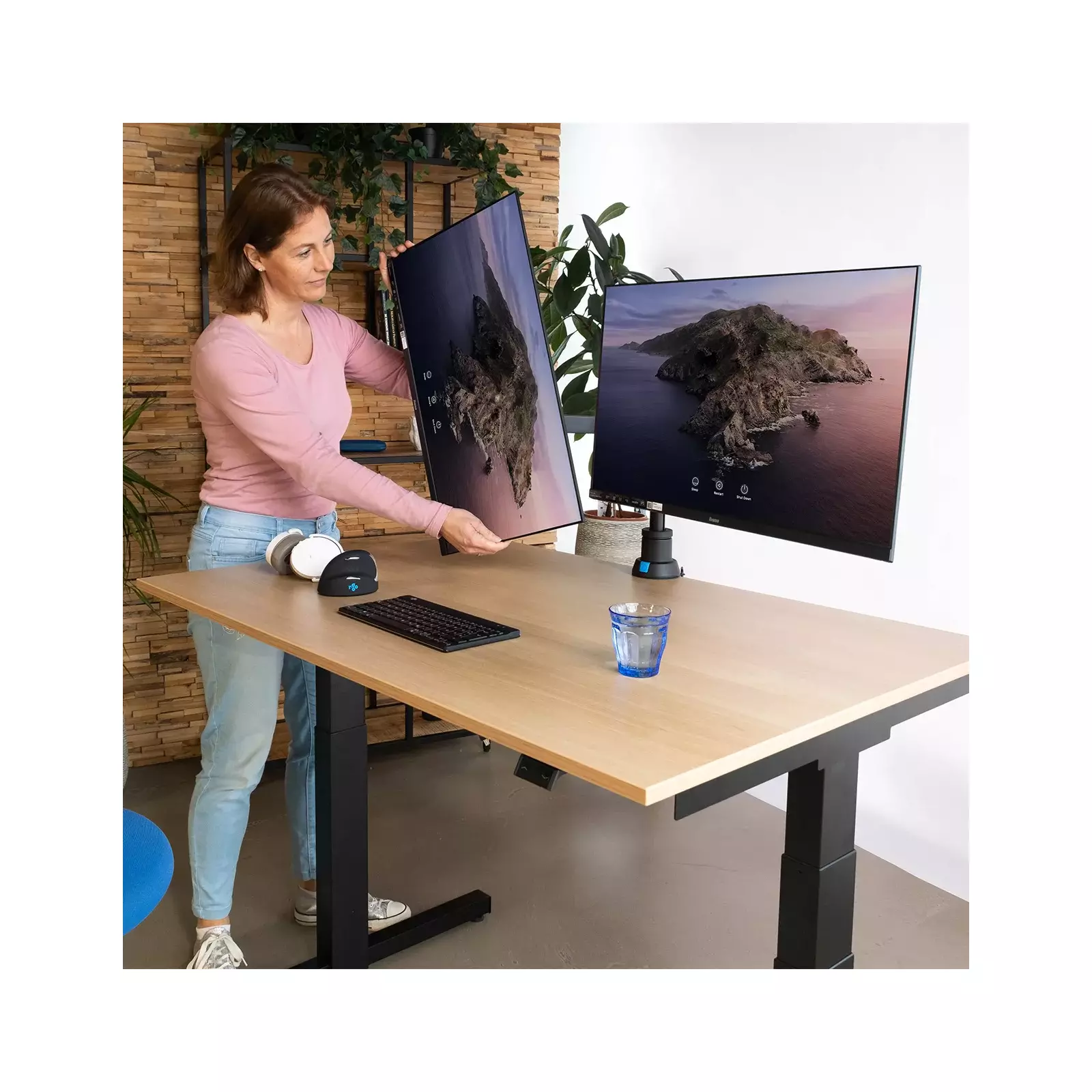 Monitoru statīvs R-Go Caparo Dual Photo 4